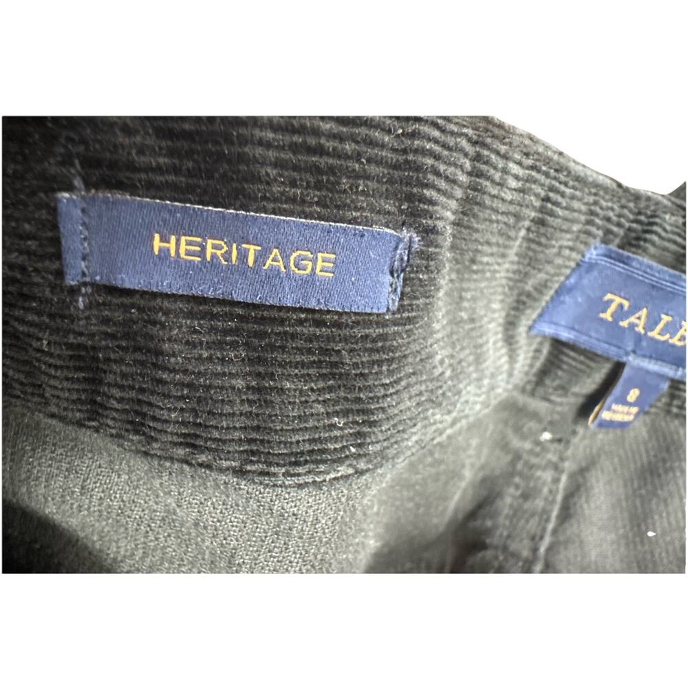 Talbots Womens Sz 8 Heritage Corduroy Jeans Pants Black Mid Rise Straight Leg - Picture 6 of 8